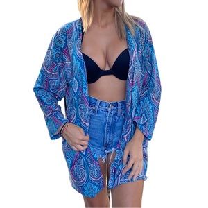 Paisley sweater robe